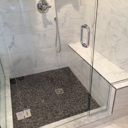 Custom tiled shower 1
