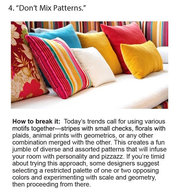 7 Interior Design Rules to Break