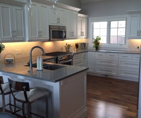 Kitchen with new flooring